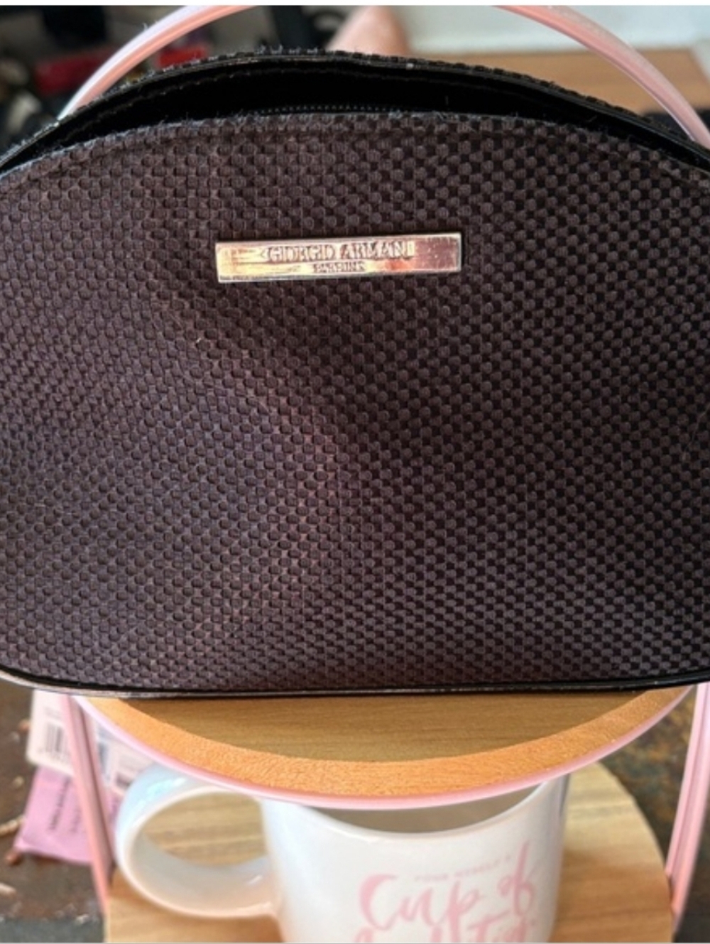 Giorgio Armani Brown Women's Crossbody Pouch